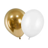 Set 10 Baloane din Latex Metalizate, Vivimall, Model Party, 5x Alb, 5x Nude, 23 cm, 2.2 g - vivimall.ro