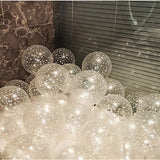 Set 10 Baloane din Latex Transparente, Vivimall, Model Party, 30 cm, Stelute Albe, 2.8 g - vivimall.ro