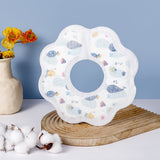 Set 10 Bavete de Unica Folosinta, Vivimall, Model Animalute Marine, pentru Bebelusi, din Bumbac, Impermeabil, 28 x 28 cm, Alb/Albastru - vivimall.ro