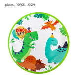 Set 10 Farfurii De Carton Happy Birthday Dino | BdayDino - vivimall.ro
