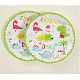 Set 10 Farfurii Petrecere, Vivimall, Colectia Dino Park, 17 cm Diametru, din Carton, Multicolor - vivimall.ro