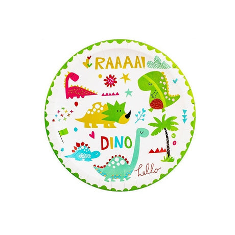 Set 10 Farfurii Petrecere Dino Park 17 Cm | KidzyParty 2 - vivimall.ro