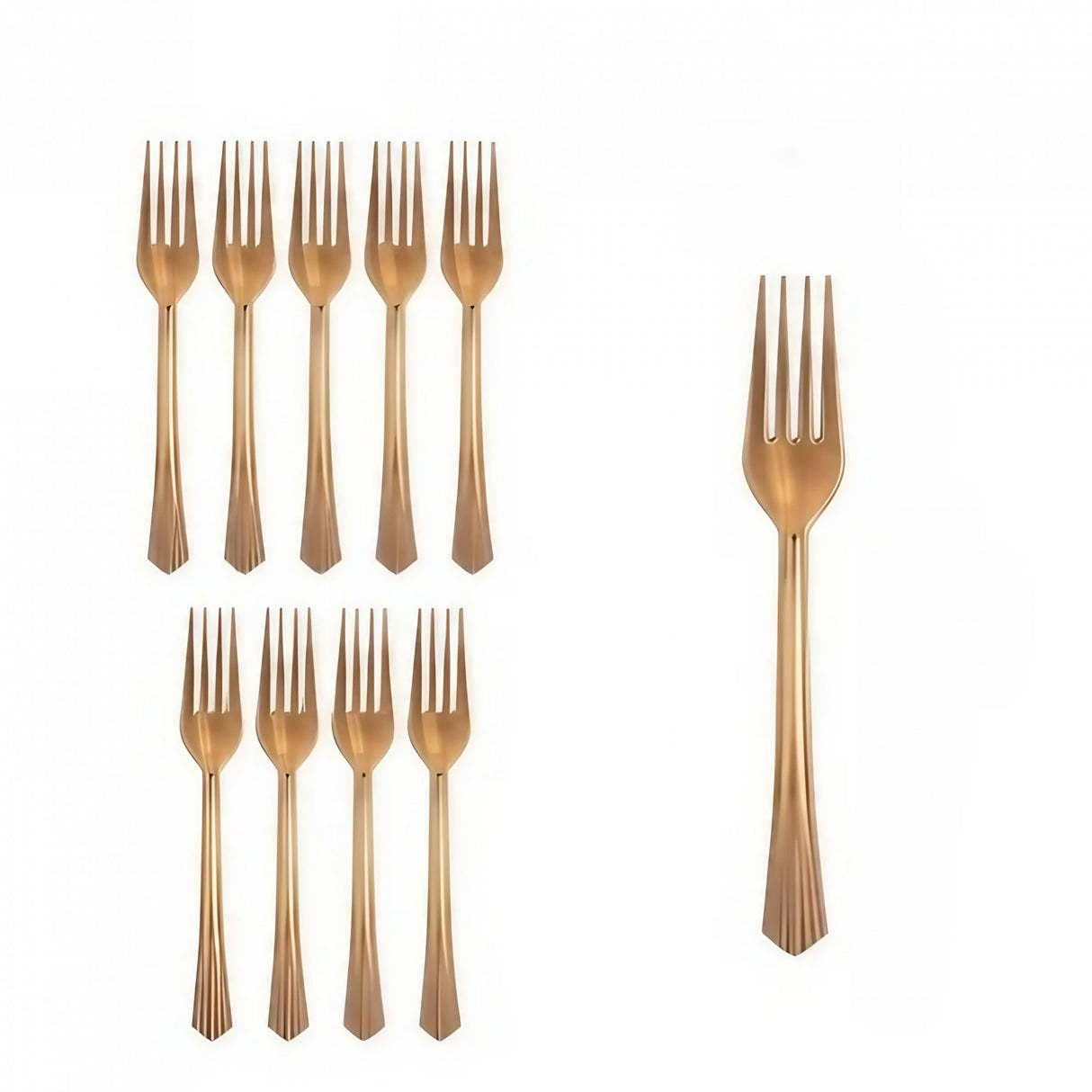 Set 10 Furculite De Unica Folosinta Bronz | GalaWare 2 - vivimall.ro