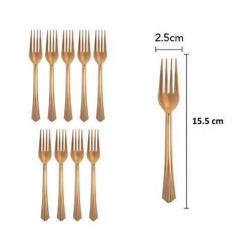 Set 10 Furculite De Unica Folosinta Bronz | GalaWare 2 - vivimall.ro