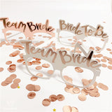 Set 10 Ochelari, Vivimall, Tematica Petrecerea Burlacitelor, Model Team Bride si Bride to Be, 9 x Roz, 1 x Alb - vivimall.ro