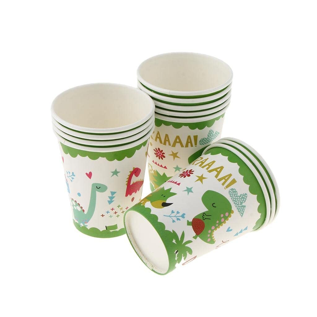 Set 10 Pahare Petrecere, Vivimall, Colectia Dino Park, 8.5 x 7 x 5 cm, din Carton, Multicolor - vivimall.ro