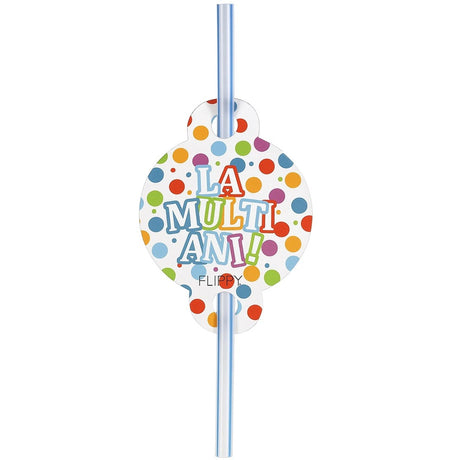 Set 10 Paie, Vivimall, Colectia LA MULTI ANI, 27 x 7 cm, din Carton/Plastic, Multicolor - vivimall.ro