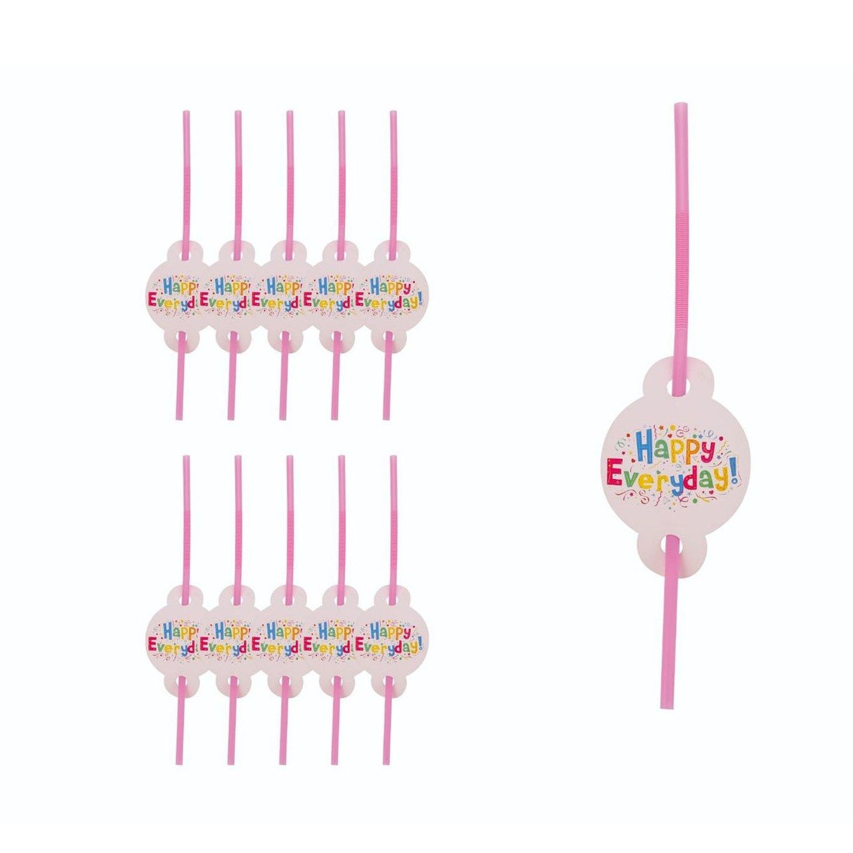 Set 10 Paie, Vivimall, Model Happy Everyday, 31 x 16 cm, Multicolor - vivimall.ro