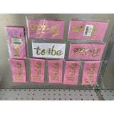 Set 10 Panglici Bride to Be si Team Bride, Vivimall, din Panza, Alb/Roz - vivimall.ro