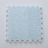 Set 10 Piese Covor tip Puzzle, Vivimall, Spuma EVA, Pufos, 30 x 30 x 1 cm, Baby Blue - vivimall.ro