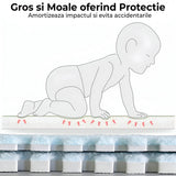 Set 10 Piese Covor tip Puzzle, Vivimall, Spuma EVA, Pufos, 30 x 30 x 1 cm, Crem - vivimall.ro