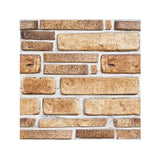 Set 10 Placi Tapet 3D, Vivimall, 30 x 30 cm, din PVC, Tip Piatra, Suprafata acoperita 0.9 mp, Autoadeziv, Bej - vivimall.ro