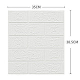 Set 10 Placi Tapet 3D, 35 X 38 Cm, Grosime 3 Mm, Din Polietilena, Model Caramida, Suprafata Acoperita 1.33 Mp - vivimall.ro