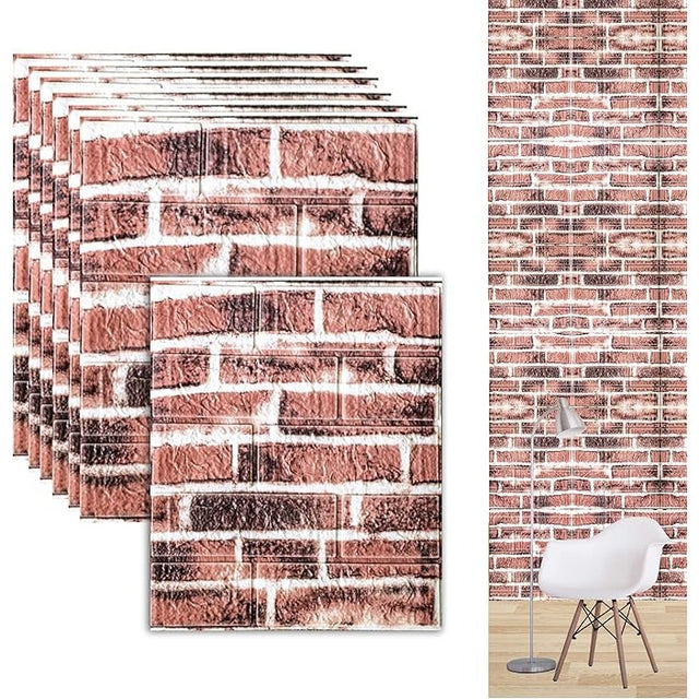 Set 10 Placi Tapet 3D Vivimall,  35 x 38 cm, 3 mm, 1.33 mp, Tip - vivimall.ro