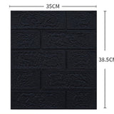 Set 10 Placi Tapet 3D, 35 X 38 Cm, Grosime 3 Mm, Din Polietilena, Model Caramida, Suprafata Acoperita 1.33 Mp - vivimall.ro