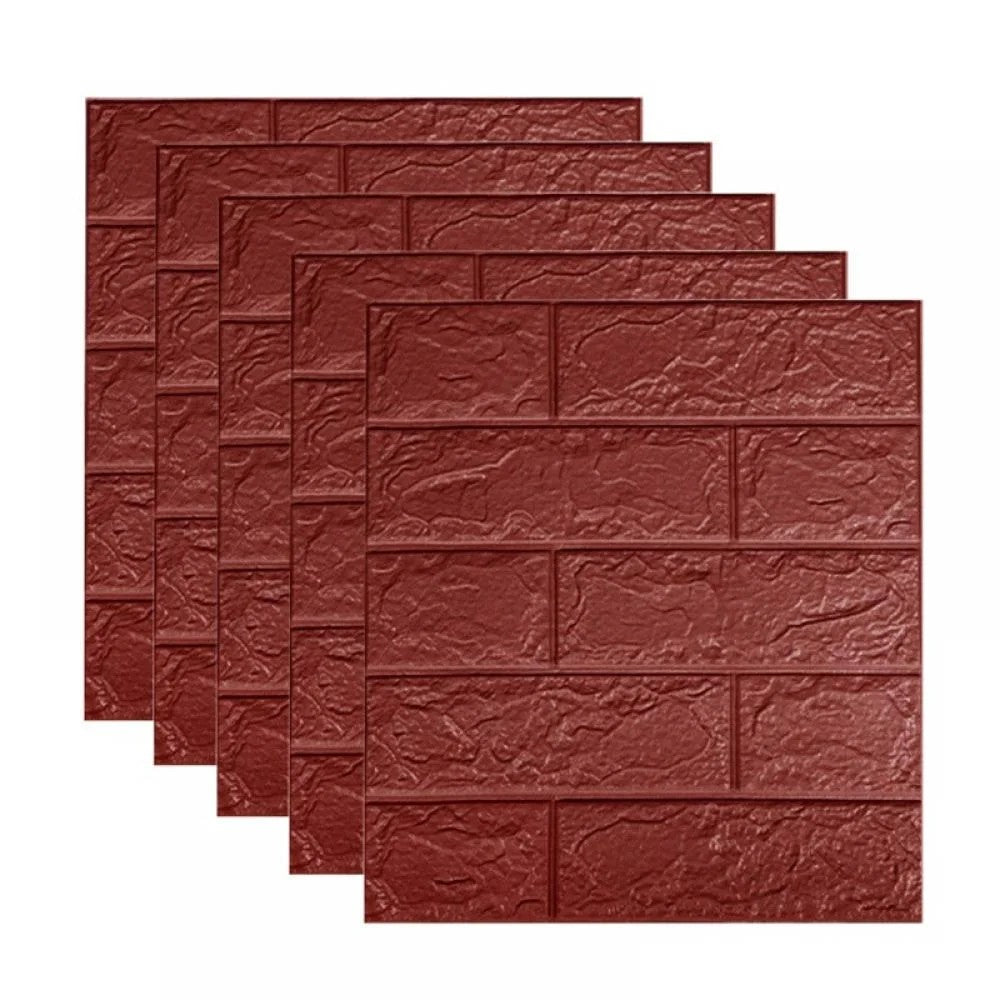 Set 10 Placi Tapet 3D, 35 X 38 Cm, Grosime 3 Mm, Din Polietilena, Model Caramida, Suprafata Acoperita 1.33 Mp - vivimall.ro