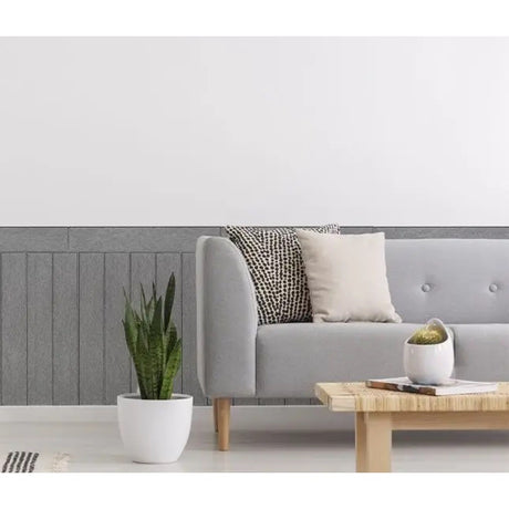 Set 10 Placi Tapet 3D, Vivimall, 70 x 70 cm, Grosime 3 mm, din Rasina, Tip Placi de Lemn, Suprafata Acoperita 4.9 mp, Gri - vivimall.ro