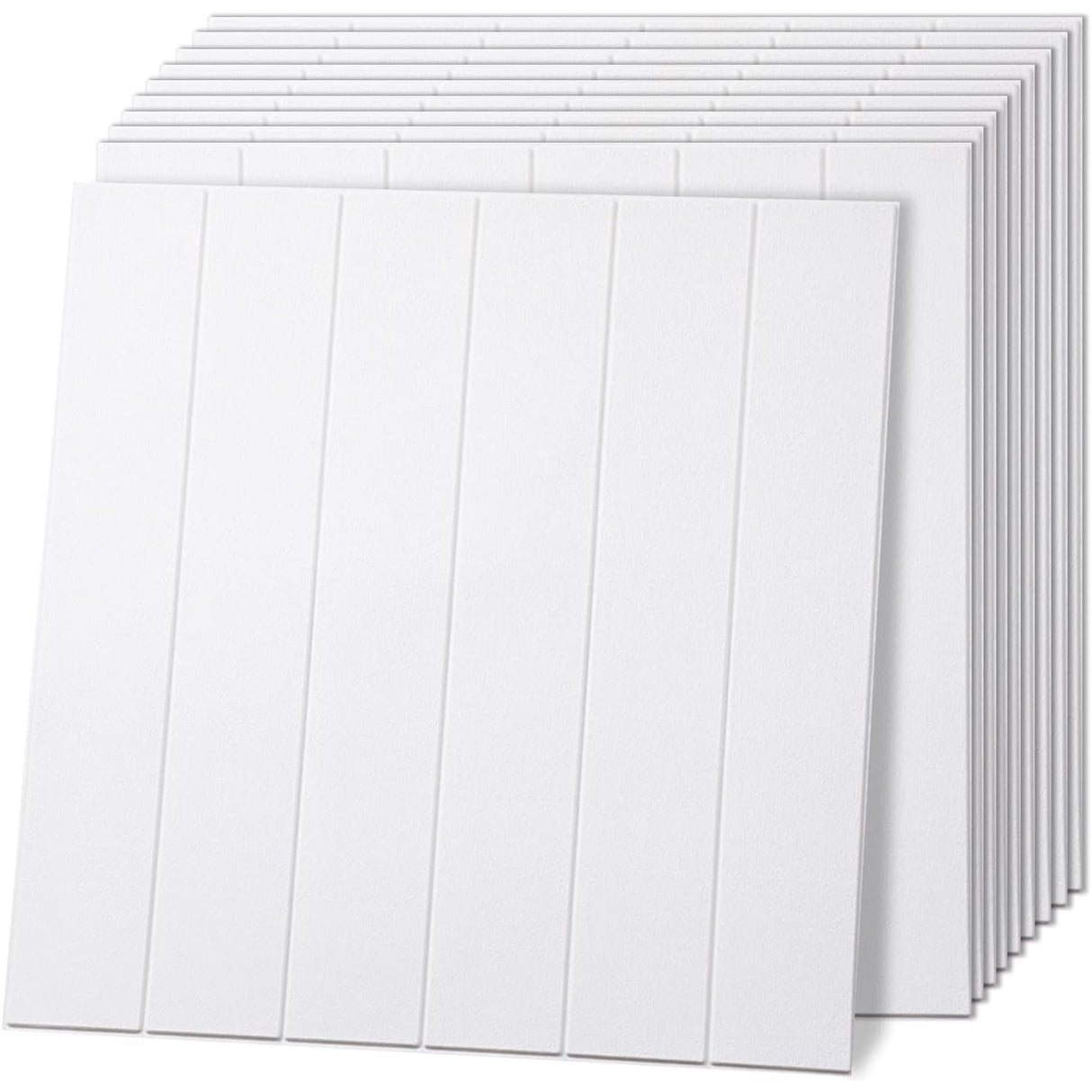 Set 10 Placi Tapet 3D, 70 X 70 Cm, Grosime 3 Mm, Din Rasina, Tip Placi De Lemn, Suprafata Acoperita 4.9 Mp - vivimall.ro