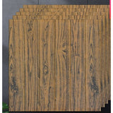 Set 10 Placi Tapet 3D, 70 X 70 Cm, Grosime 3 Mm, Din Rasina, Tip Placi De Lemn, Suprafata Acoperita 4.9 Mp, Inchis - vivimall.ro