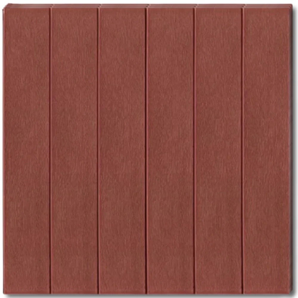 Set 10 Placi Tapet 3D, Vivimall, 70 x 70 cm, Grosime 3 mm, din Rasina, Tip Placi de Lemn, Suprafata Acoperita 4.9 mp, Caramiziu - vivimall.ro