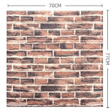 Set 10 Placi Tapet 3D, 70 X 77 Cm, Grosime 3 Mm, Din Polietilena, Model Caramida, Suprafata Acoperita 5.3 Mp, Caramida Rosie - vivimall.ro