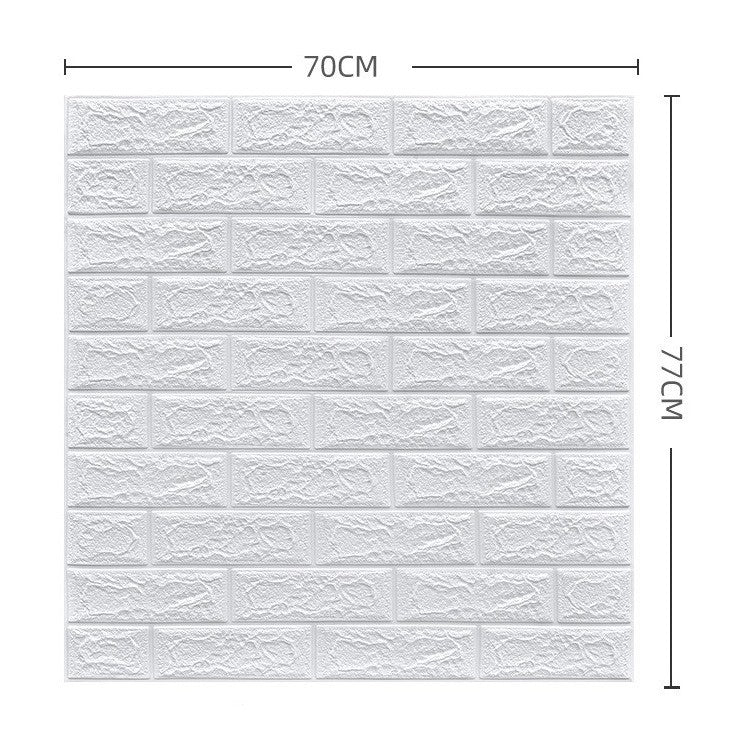 Set 10 Placi Tapet 3D, 70 X 77 Cm, Grosime 3 Mm, Din Polietilena, Model Caramida, Suprafata Acoperita 5.3 Mp - vivimall.ro