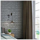 Set 10 Placi Tapet 3D, 70 X 77 Cm, Grosime 3 Mm, Din Polietilena, Model Caramida, Suprafata Acoperita 5.3 Mp - vivimall.ro