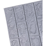 Set 10 Placi Tapet 3D, 70 X 77 Cm, Grosime 3 Mm, Din Polietilena, Model Caramida, Suprafata Acoperita 5.3 Mp - vivimall.ro