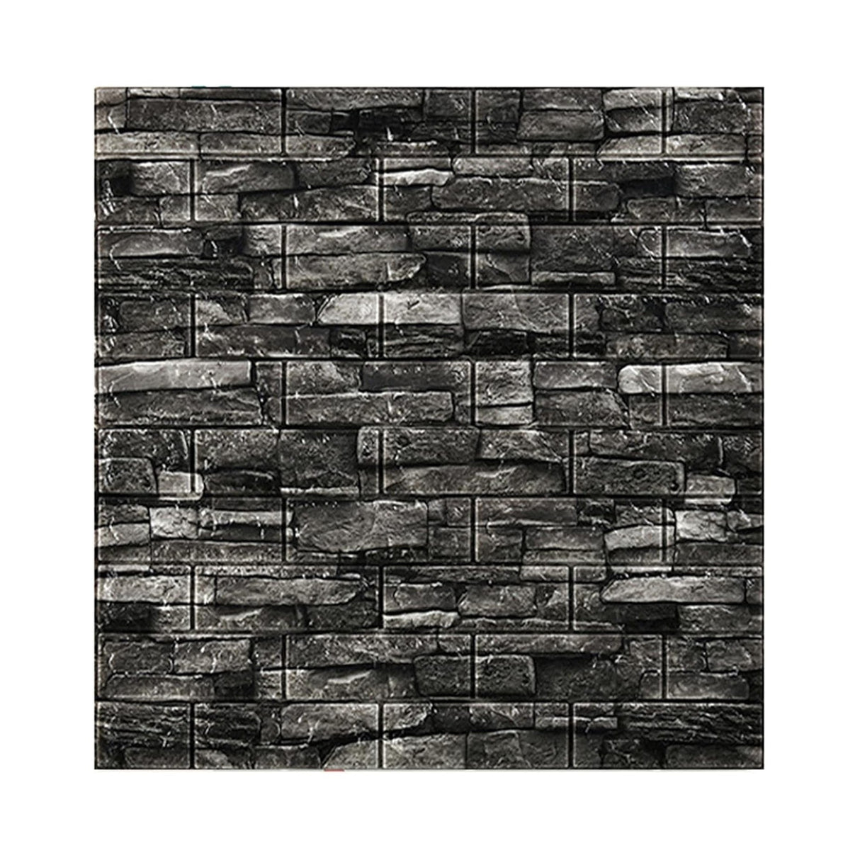 Set 10 Placi Tapet 3D, Vivimall, 70 x 77 cm, Grosime 3 mm, din Polietilena, Model Caramida, Suprafata acoperita 5.3 mp, Gri Inchis - vivimall.ro