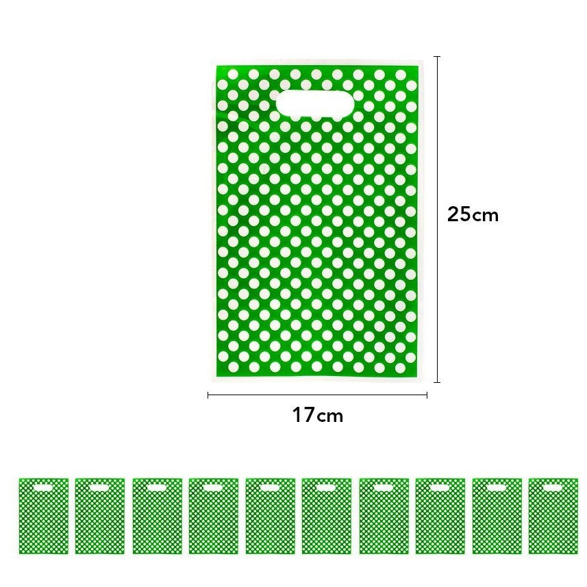 Set 10 Pungi de Cadou, Vivimall, Colectia Dino Park, 25 x 17 cm, din PE, Multicolor - vivimall.ro