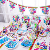 Set 10 Servetele Happy Birthday, Vivimall, pentru Petrecere, Tematica Aniversare, 33x33 cm, Multicolor - vivimall.ro