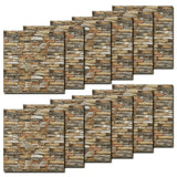 Set 10 Stickere De Perete, Autoadezive, 70 X 77 Cm, 2.5 Mm Grosime, Suprafata Acoperita 5.3 Mp, Din Pvc, Model Caramida, Roscat - vivimall.ro
