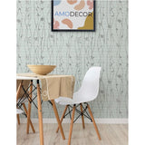 Set 10 Stickere De Perete, Autoadezive, 70 X 77 Cm, Suprafata Acoperita 5.3 Mp, Din Pvc, Model Frunze Argintii, Gri - vivimall.ro