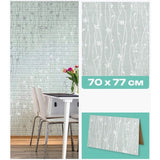 Set 10 Stickere De Perete, Autoadezive, 70 X 77 Cm, Suprafata Acoperita 5.3 Mp, Din Pvc, Model Frunze Argintii, Gri - vivimall.ro
