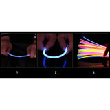 Set 100 Bratari Luminoase, Vivimall, pentru Petreceri, Fosforescente, Glow Sticks, 20 cm, Multicolor - vivimall.ro