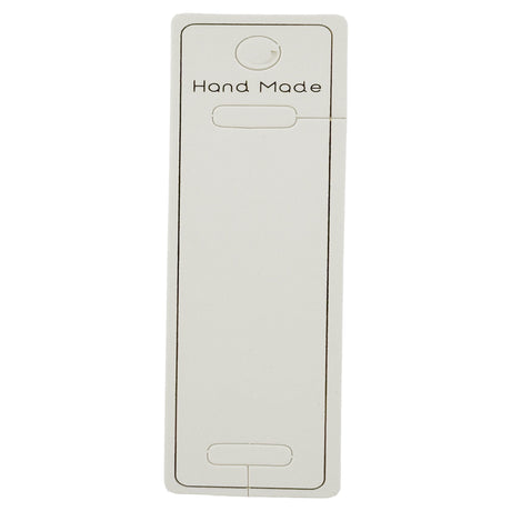Ambalaje de Carton pentru Bratari, Flippy, Set 100 Bucati, Cartonase Suport Bratara, Model Hand Made, 11,5 x 3 cm, Alb - vivimall.ro