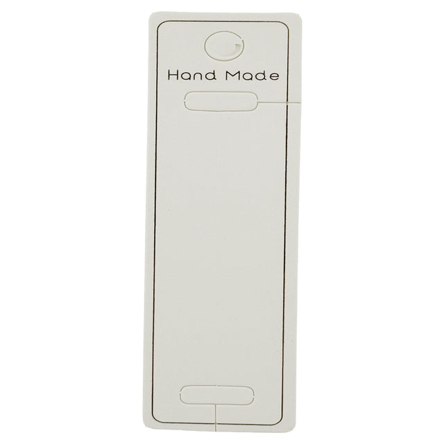 Ambalaje de Carton pentru Bratari, Flippy, Set 100 Bucati, Cartonase Suport Bratara, Model Hand Made, 11,5 x 3 cm, Alb - vivimall.ro