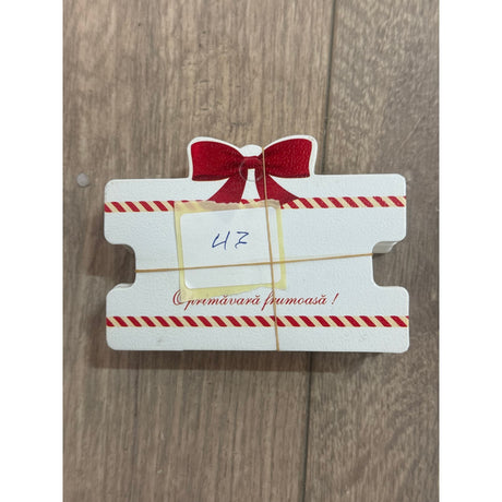 Set 100 buc Cartonas Martisor Model Funda, Rosu alb - vivimall.ro