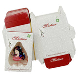 Ambalaje de Carton pentru Martisoare, Flippy, Set 100 Bucati, Cutii Brosa, Model Decupaj Ghiocel, Gri/Rosu - vivimall.ro