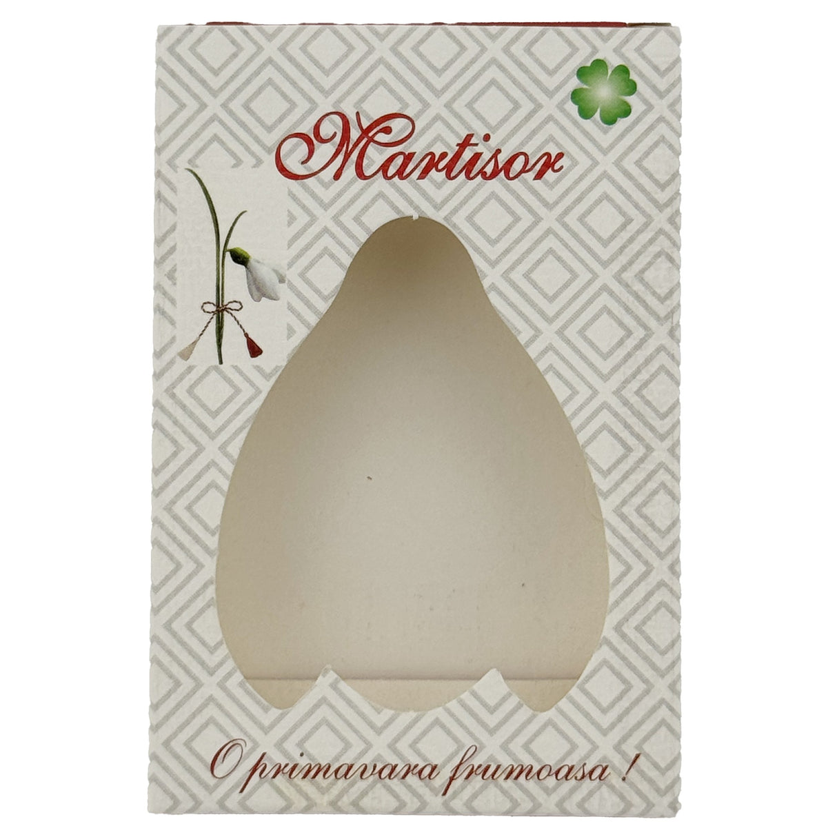 Ambalaje de Carton pentru Martisoare, Flippy, Set 100 Bucati, Cutii Brosa, Model Decupaj Ghiocel, Gri/Rosu - vivimall.ro