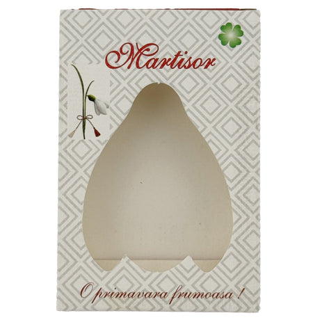 Ambalaje de Carton pentru Martisoare, Flippy, Set 100 Bucati, Cutii Brosa, Model Decupaj Ghiocel, Gri/Rosu - vivimall.ro