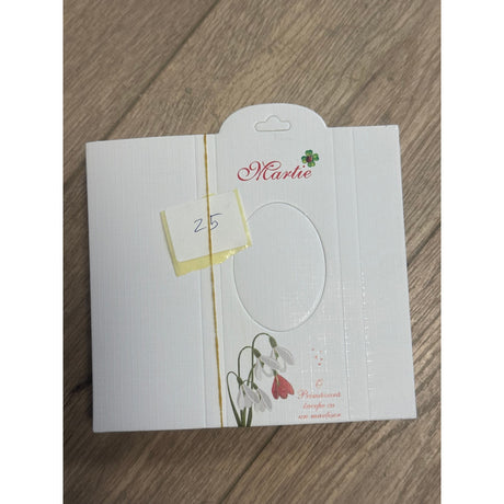 Set 100 Bucati Ambalaje de Carton pentru Martisoare, Vivimall, Cutii Brosa, Model Ghiocei - vivimall.ro