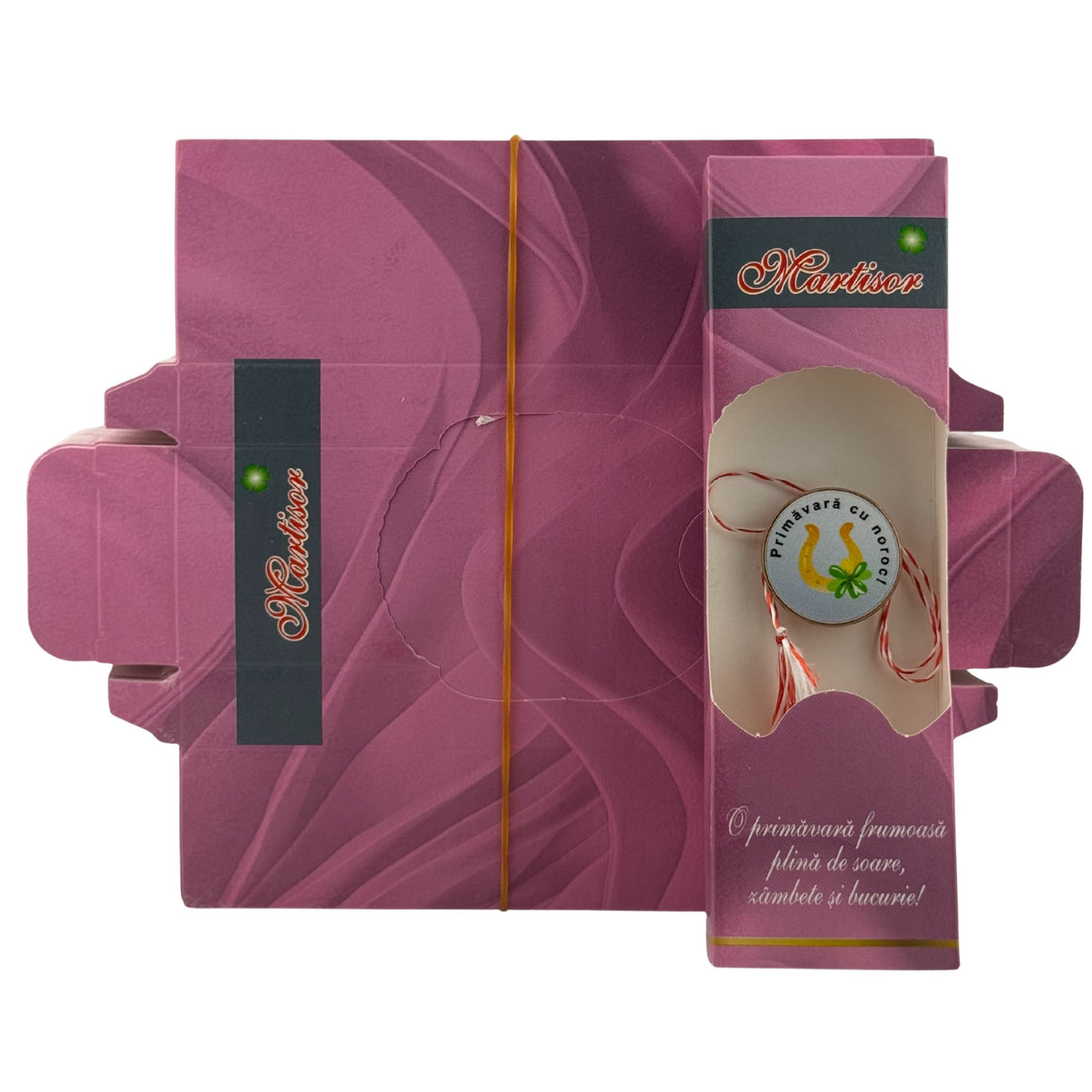 Set 100 Bucati Ambalaje de Carton pentru Martisoare, Vivimall, Cutii Brosa, Model Primavara, Mov - vivimall.ro