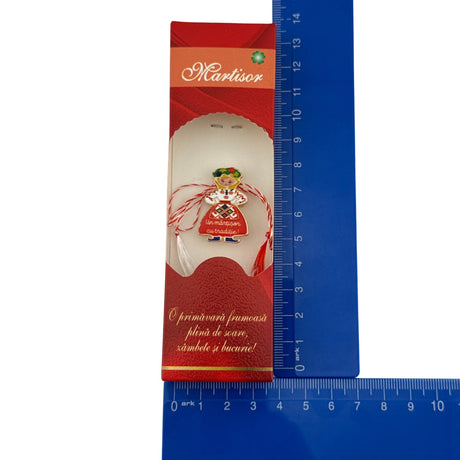 Set 100 Bucati Ambalaje de Carton pentru Martisoare, Vivimall, Cutii Brosa, Model Primavara, Rosu - vivimall.ro