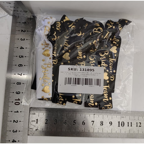 Set 11 Bratari, Vivimall, pentru Petrecerea Burlacitelor, din Panza, Marime Universala, Alb/Negru - vivimall.ro