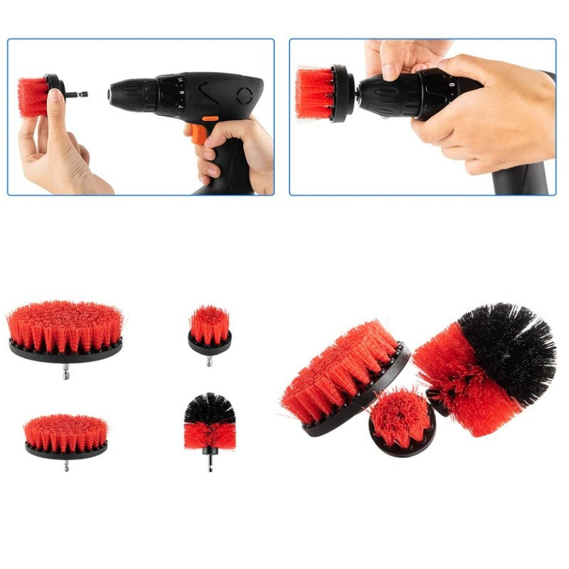 Set 12 Accesorii pentru Curatare Auto, Vivimall, Interior si Exterior, Rosu - vivimall.ro