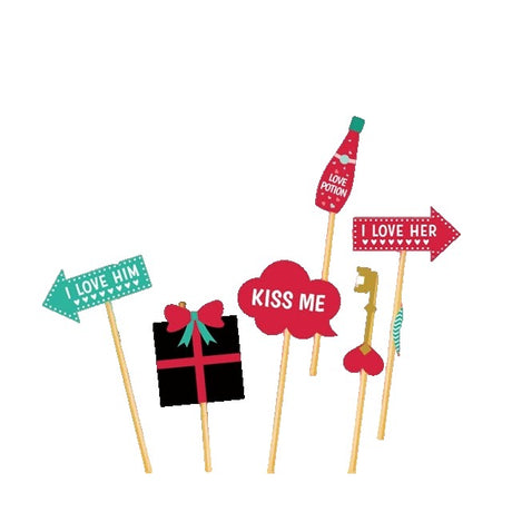 Set 18 Accesorii Pentru Petrecere Iubire | PartyMoments 2 - vivimall.ro