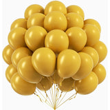 Set 12 Baloane, Flippy, din Latex Standard, 13 cm, Galben Mustar - vivimall.ro