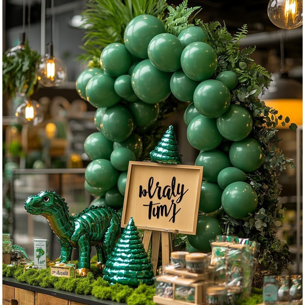 Set 12 Baloane, Flippy, din Latex Standard, 13 cm, Verde Inchis - vivimall.ro