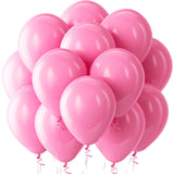 Set 12 Baloane, Flippy, din Latex Standard, 25 cm, Roz - vivimall.ro